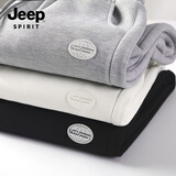 JEEP SPIRIT休闲裤秋季华夫格裤子系带束脚哈伦裤K186 黑色 XL