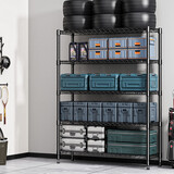 溢彩年华 置物架落地多层仓储货架层架家用阳台储物架厨房收纳架子2805BK