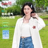 班尼路（Baleno）2026新款纯棉衬衫外套女装长袖上衣服春秋时尚小花宽松休闲衬衣女
