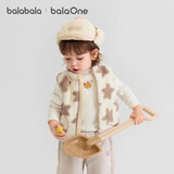 巴拉巴拉儿童马甲女男童外套童装2025新秋冬装保暖加厚珊瑚绒209425101204