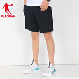 乔丹运动短裤男夏季薄款冰丝速干宽松休闲裤篮球跑步健身训练裤子男 黑色-针织 XL /180