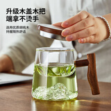 TEAHUE泡茶杯玻璃茶水分离绿茶杯带过滤男女个人专用水杯子办公室喝茶杯