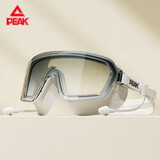 匹克大框游泳镜成人男女高清防水防雾耳塞一体专业潜水游泳眼镜灰色