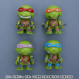 甜蜜城堡（SWEET HOUSE）动漫模型玩具 忍者神龟公仔玩偶关节可动 经典复古电影版可爱摆件 Q版忍者神龟冰箱贴4件套