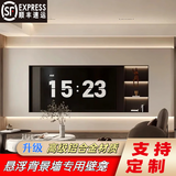 瑾铝定制铝合金电视机壁龛嵌入式悬浮背景墙金属边框75寸85寸电视壁龛 雅致黑 85寸电视壁龛+1组储物格默认右侧