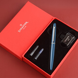 sheaffer钢笔 VFM系列 书法练字墨水笔 商务办公签字笔 磨砂蓝钢杆F尖