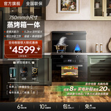 AOXMIHS奔腾火星人集成灶蒸烤一体集成灶消毒柜一体式独立蒸烤箱保洁柜变频油烟机燃气灶家用集成灶 750mm小尺寸【蒸烤箱一体】46m³变频吸力 天然气12T