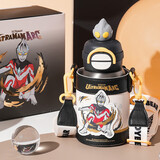 杯具熊（BEDDYBEAR）开口笑双饮儿童保温杯吸管水杯316钢大容量保温壶杯600ML气势亚刻