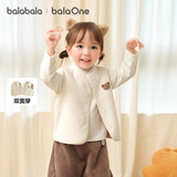 巴拉巴拉童装加绒马甲2025冬装婴儿背心羊羔绒两面穿宝宝外套209425101203