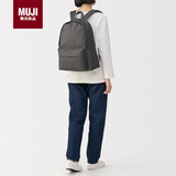 MUJI带PC收纳袋双肩包休闲包 炭灰色5A 大包 学生党 新款 简约 实用