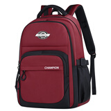 爱迪生发明家初中生书包男高中大学生背包护脊减负防泼水双肩包 2557-2 红色