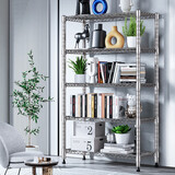 溢彩年华 厨房置物架落地仓储货架家用阳台铁艺储物架收纳架子五层2801SR