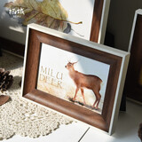 栖域（QIYU） 创意相框摆台挂墙10寸照片框北欧风像框画框装裱 小鹿咖 16寸(照片30.5cm*40.6cm)