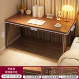 卓禾书桌学生成人家用写字学习办公桌简易长方形实木腿桌子卧室电脑桌 【加粗实木腿】胡桃色140*55CM 组装（客服1v1教学+图纸教程）