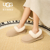 UGG秋季女士时尚舒适茸茸毛圈口平底休闲乐福鞋懒人毛毛鞋1119002 SAN | 沙色 38