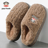 大嘴猴大嘴猴2025冬季新款棉拖鞋女士毛绒保暖居家用防滑不臭脚拖鞋男士 深咖 44-45 标准码