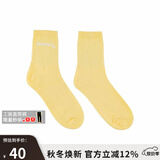 dickies男女同款袜子两双装 舒适休闲袜 DK010435 黑色/浅蕉黄 2双 L （42）