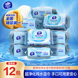 维达（Vinda）超净化纯水湿巾 80片*12包 婴儿湿巾手口可用湿巾 新旧随机发货
