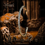 古西GUXI【铭文】原创复古925银手镯男小众开口手环生日礼物手工银饰 建议手围14-17cm