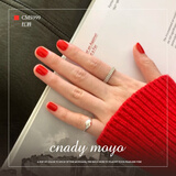 CandyMoyo无毒健康免烤速干指甲油美甲不可撕不掉色持久卸甲红色