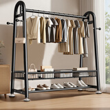 全品屋衣架落地立式衣帽架挂衣架卧室专用晾衣架挂衣服置物架客厅阳台 曜石黑单层【100】