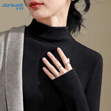 真维斯（Jeanswest）半高领打底衫女2026新款加绒春季百搭带绒黑色内搭长袖保暖秋衣