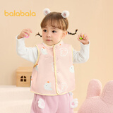 巴拉巴拉童装加绒马甲2025冬装婴儿背心羊羔绒两面穿宝宝外套209425101203