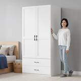 金经金属钢制北欧衣柜主卧室家用铁艺儿童衣柜出租房环保铁皮衣橱长1米