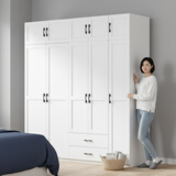 金经金属钢制北欧衣柜主卧室家用铁艺儿童衣柜出租房环保铁皮衣橱长2.2米