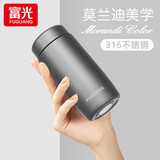 富光 保温杯女高颜值316不锈钢学生轻量梦重量网红超轻泡茶大容量杯子 钛灰色200ml