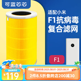 可蓝芯芯适配小米米家净化器过滤网/消毒机/车载/替换滤芯/耗材配件 适配F1/AC-MD1-SC黄金版(带芯片)