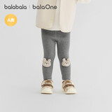 巴拉巴拉balaOne童装女童长裤儿童打底裤秋冬加绒保暖萌208425123001