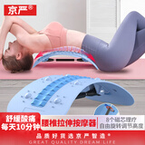 京严【德国品质】腰部按摩器腰间盘突出矫正仪家用腰肌劳损牵引男汽车腰椎背部磁石靠垫办公室腰舒缓器 【躺靠两用 高度可调】升级脊椎条-磁石理疗 天空蓝