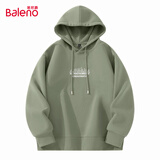 班尼路（Baleno）连帽卫衣男春秋季潮流ins简约大码带帽上衣男生宽松慵懒纯色帽衫