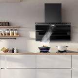 老板（Robam）小黑翼 超薄平嵌顶侧双吸抽吸排油烟机家用大吸力一级能效D1P青春版D1+57B9A T【套装商品】