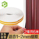 彩弘 I型自粘门窗密封条白色 隔音防风窗户门缝防盗门框贴防漏挡胶条