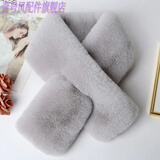 壹号凤方巾男士新款毛绒围巾 围脖男女冬保暖加厚毛领子简易交 加厚围巾灰色