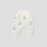 巴厘小猪宝宝高腰裤秋冬季加厚保暖护肚裤可开档长裤夹丝秋裤睡裤婴儿裤子 可爱豹击 80