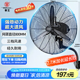 华生（Wahson）工业风扇电风扇壁扇大风力工厂车间商用风扇强力超大工业扇牛角扇交流定频风扇 FL-75（加强版B）