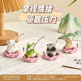 赟娅熊猫文创礼盒小摆件办公桌面解压治愈情绪520纪念品女生生日礼物 佛系上班好运莲莲