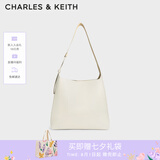 CHARLES&KEITH大容量通勤子母单肩包托特包包女包生日七夕礼物CK2-40270966-1 Cream奶白色 L
