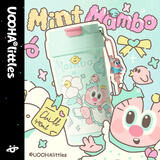 UOOHA多巴胺保温杯陶瓷覆层内胆咖啡杯便携吸管杯子送男生送女生礼物 【陶瓷涂层】薄荷曼波-绿色490ml