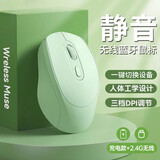 AZMI无线鼠标蓝牙双模办公静音男女生可充电适用华硕惠普联想戴尔笔记本电脑游戏2025无限 湖水绿/单模【2.4G无线版】-充电/静音按键