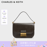 CHARLES&KEITH复古锁扣豆腐包单肩斜挎包包女包生日礼物七夕礼物CK2-80781400 Dark Moss深苔绿色CK2-80782444 S/M
