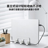 联想（Lenovo）小新桌面立式铝合金支架L5 直立式设计轻松收纳 开口可调节 银色单槽 适配笔记本电脑/手绘板/平板