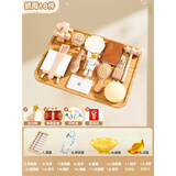 优益贝宝宝抓周用品周岁套装一周岁男女孩布置现代道具全套原木抓阄地毯 原木风道具18件+送生日帽+抓周证