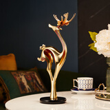 诺诗曼轻奢铜鹿摆件办公室桌面客厅玄关酒柜装饰品乔迁之喜礼物搬家结婚