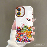 英恺达 适用苹果17手机壳iPhone17保护套镜头全包防摔亲肤男女款创意保护套泡芙壳彩色小公仔