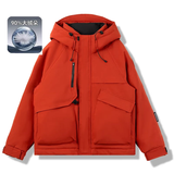 鸭鸭（YAYA）孙颖莎同款加厚羽绒服男士短款时尚商务休闲保暖防寒新款外套DY YE4B006337P-砂岩红色 L /175