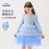 迪士尼爱艾莎女童秋装公主裙子连衣裙女童新品连衣裙秋季女2025新款童装
